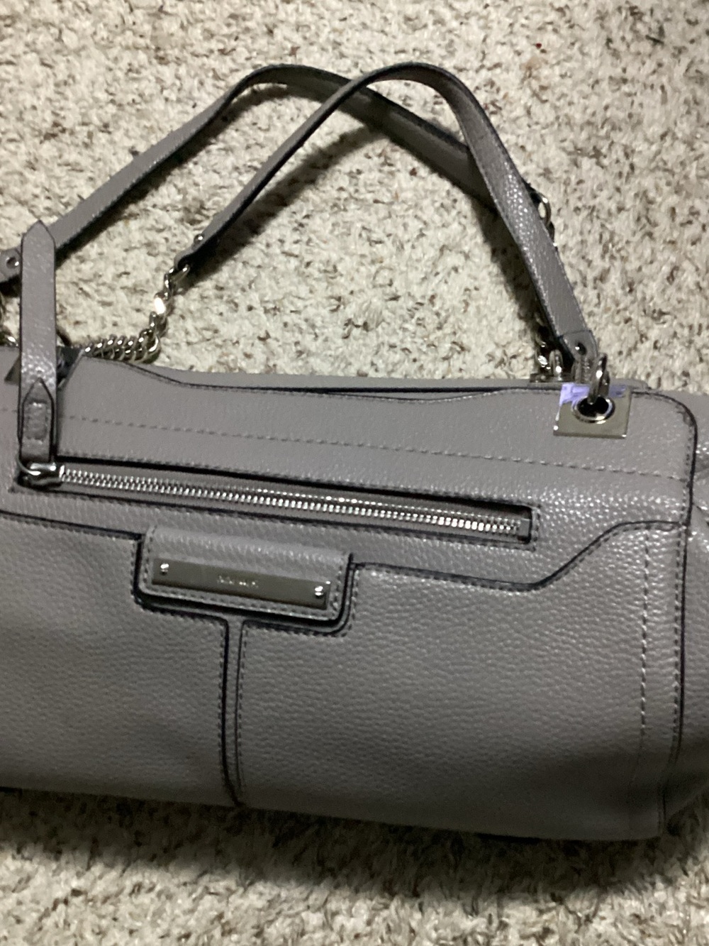 Nine West Gray Shoulder Bag with Chain Strap